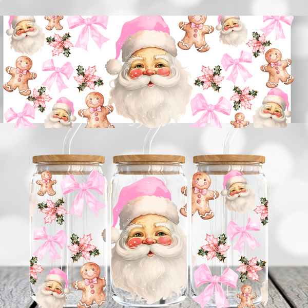 Santa and Gingerbread Cookies UV DTF Transfer