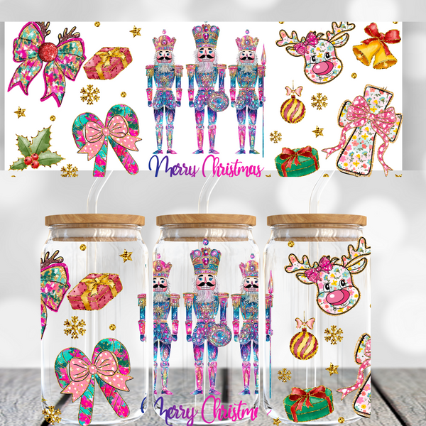 Bright Festive Nutcrackers UV DTF Transfer