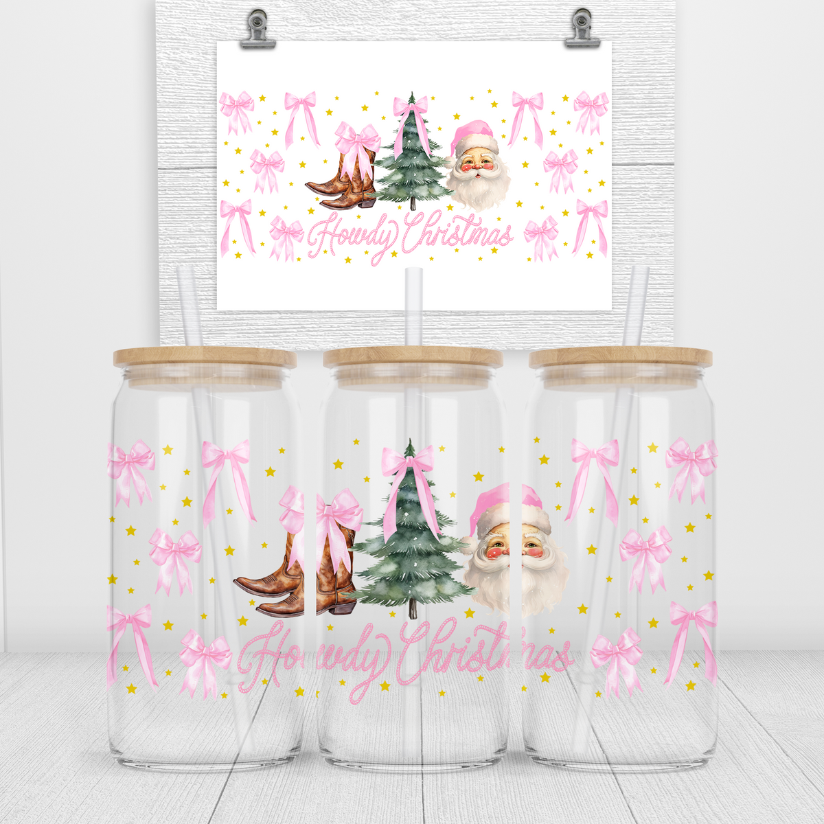 Howdy Christmas Santa UV DTF Transfer