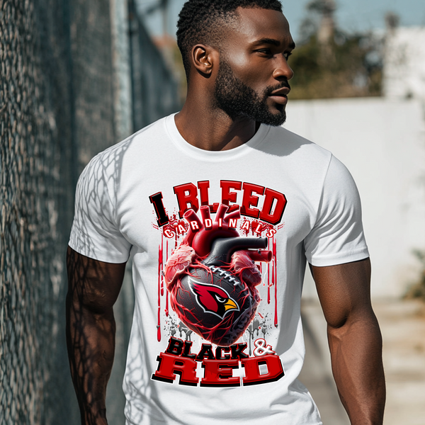 Arizona Bleed Black and Red DTF Heat Transfer