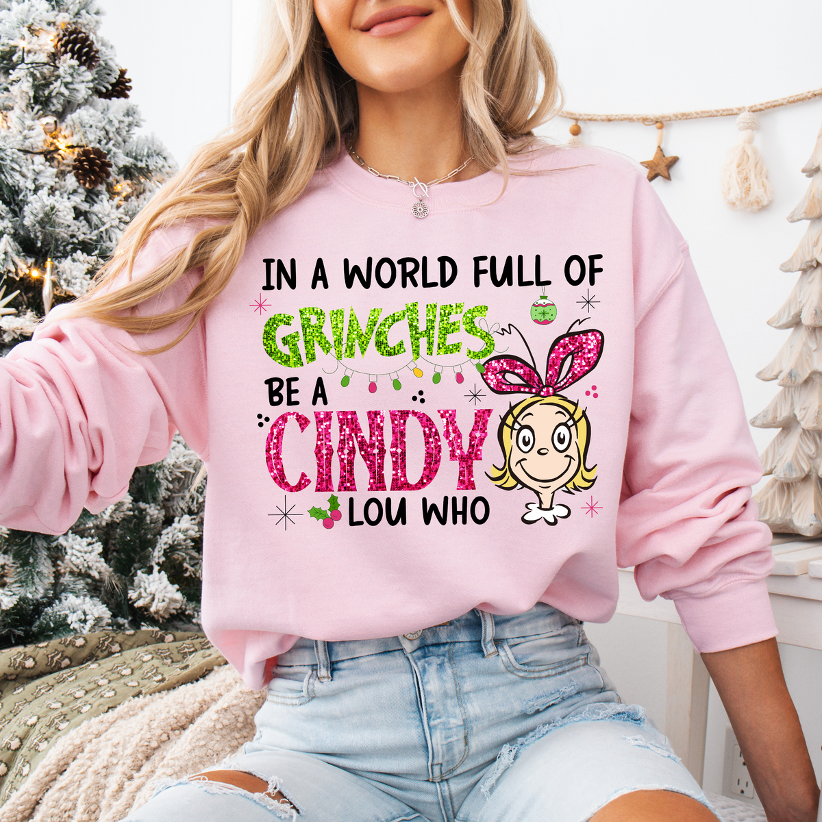 Be A Cindy Faux Sparkles DTF Heat Transfer