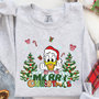 Boy Duck Merry Christmas Trees DTF Heat Transfer