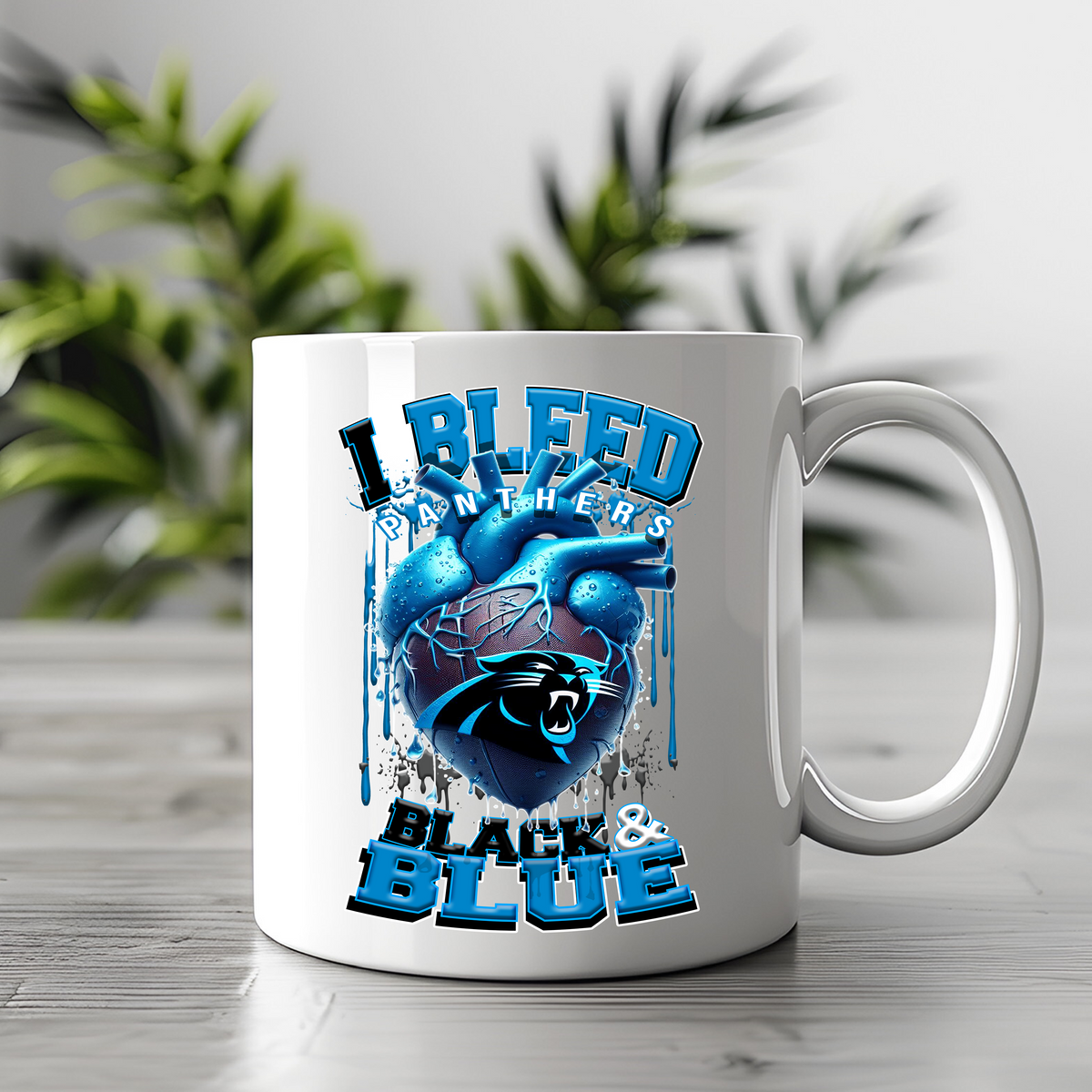 Carolina Bleed Black and Blue DTF Heat Transfer