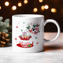 Christmas Girl Duck Tea Cup UV DTF Transfer