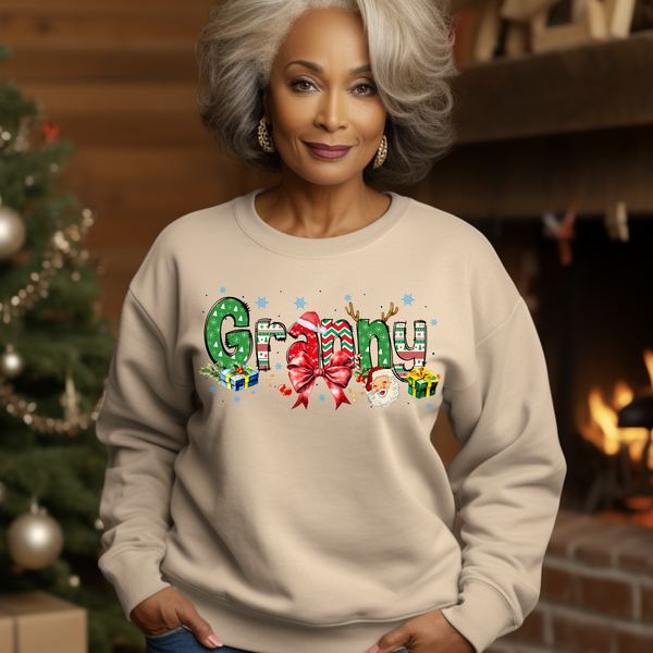 Christmas Granny DTF Heat Transfer