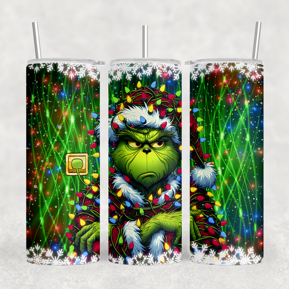 Christmas Lights Mean Green 20oz Sublimation Tumbler Transfer