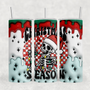 Christmas Season Skeleton Inflated Look 20oz Sublimation Tumbler Transfer