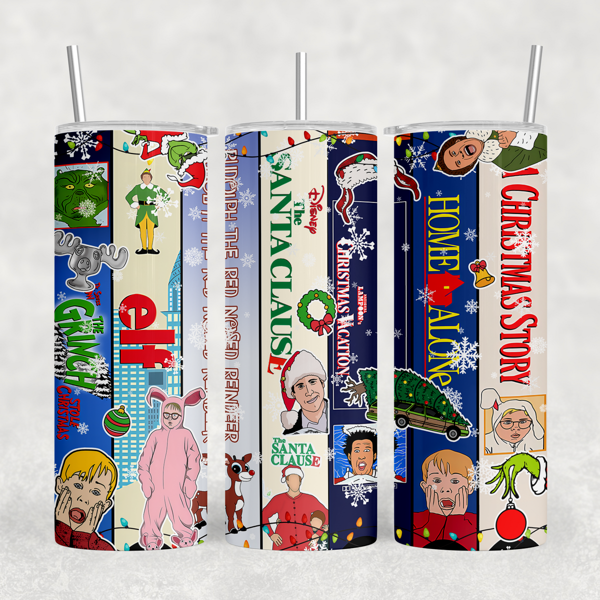 Favorite Christmas VHS Tapes 20oz Sublimation Tumbler Transfer