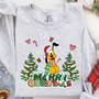 Friendly Dog Merry Christmas Trees DTF Heat Transfer