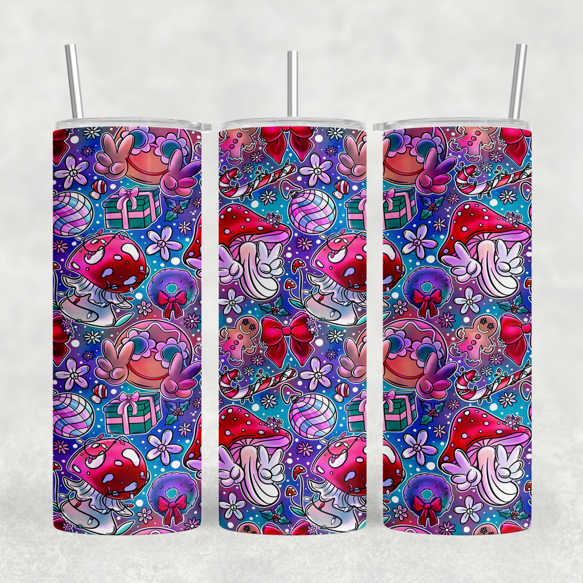 Groovy Christmas 20oz Sublimation Tumbler Transfer