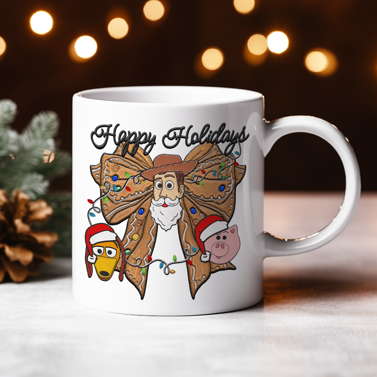 Happy Holidays Story Faux Embroidery DTF Heat Transfer