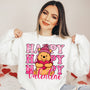 Happy Valentine Honey Bear Faux Sparkles DTF Heat Transfer