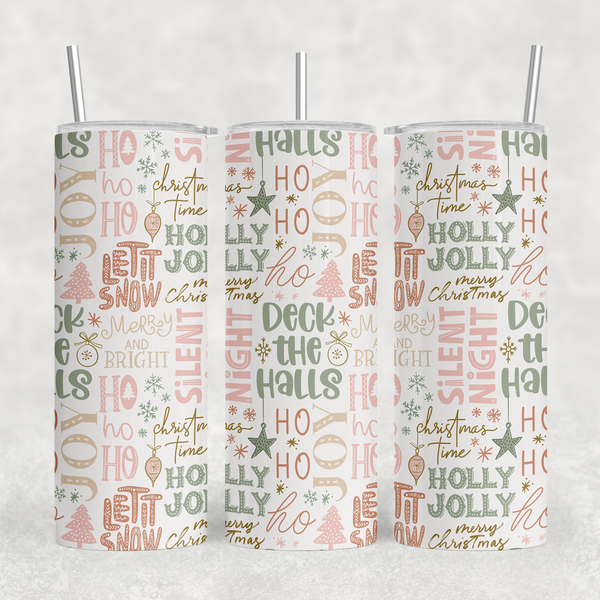 Holiday Songs 20oz Sublimation Tumbler Transfer