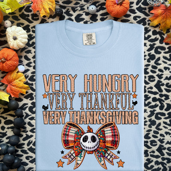 Very Hungry Nightmare Skellie Faux Sparkles & Faux Embroidery DTF Heat Transfer