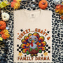 Turkey Gravy & Family Drama Faux Sparkles & Faux Embroidery DTF Heat Transfer