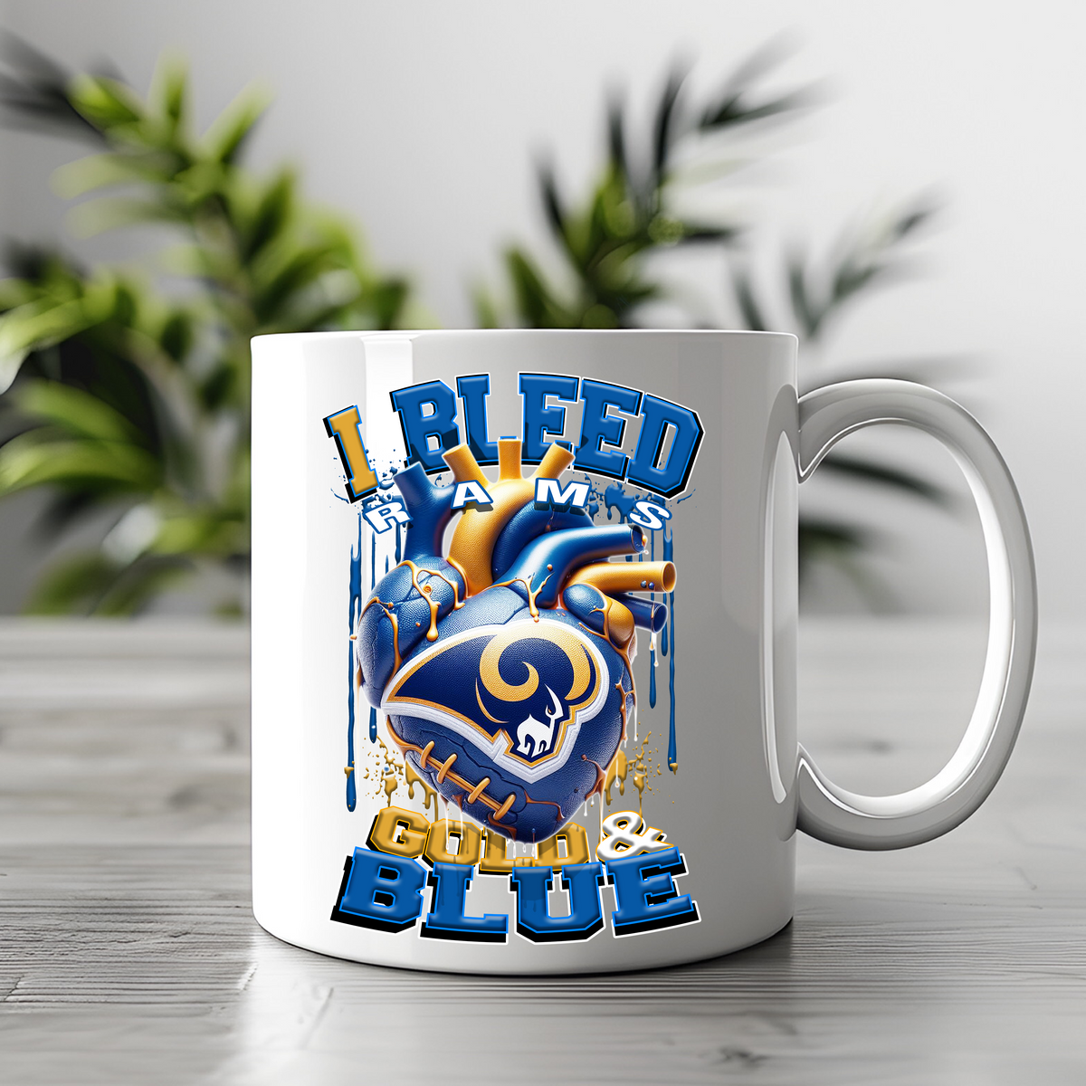 Los Angeles (R) Bleed Gold and Blue UV DTF Transfer