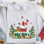 Merry Christmas Angry Boy Duck Chimney and Trees DTF Heat Transfer