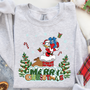 Merry Christmas Boy Duck Present Shake Chimney and Trees DTF Heat Transfer