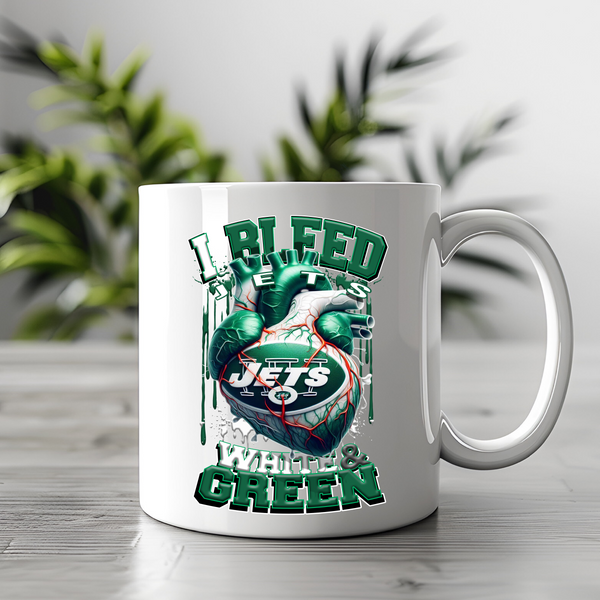 New York (J) Bleed White and Green UV DTF Transfer