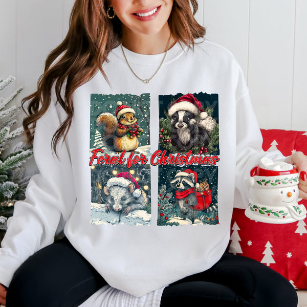 Feral for Christmas DTF Heat Transfer