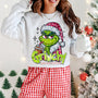 Grinchy Before Coffee Faux Sparkles DTF Heat Transfer