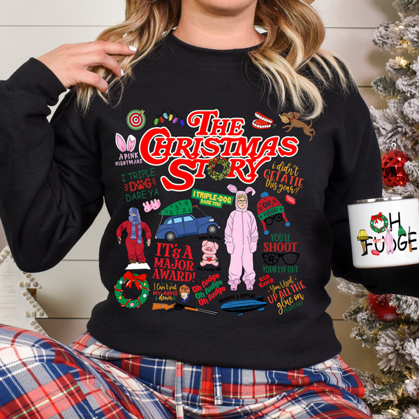 Retro Christmas Story Collage DTF Heat Transfer