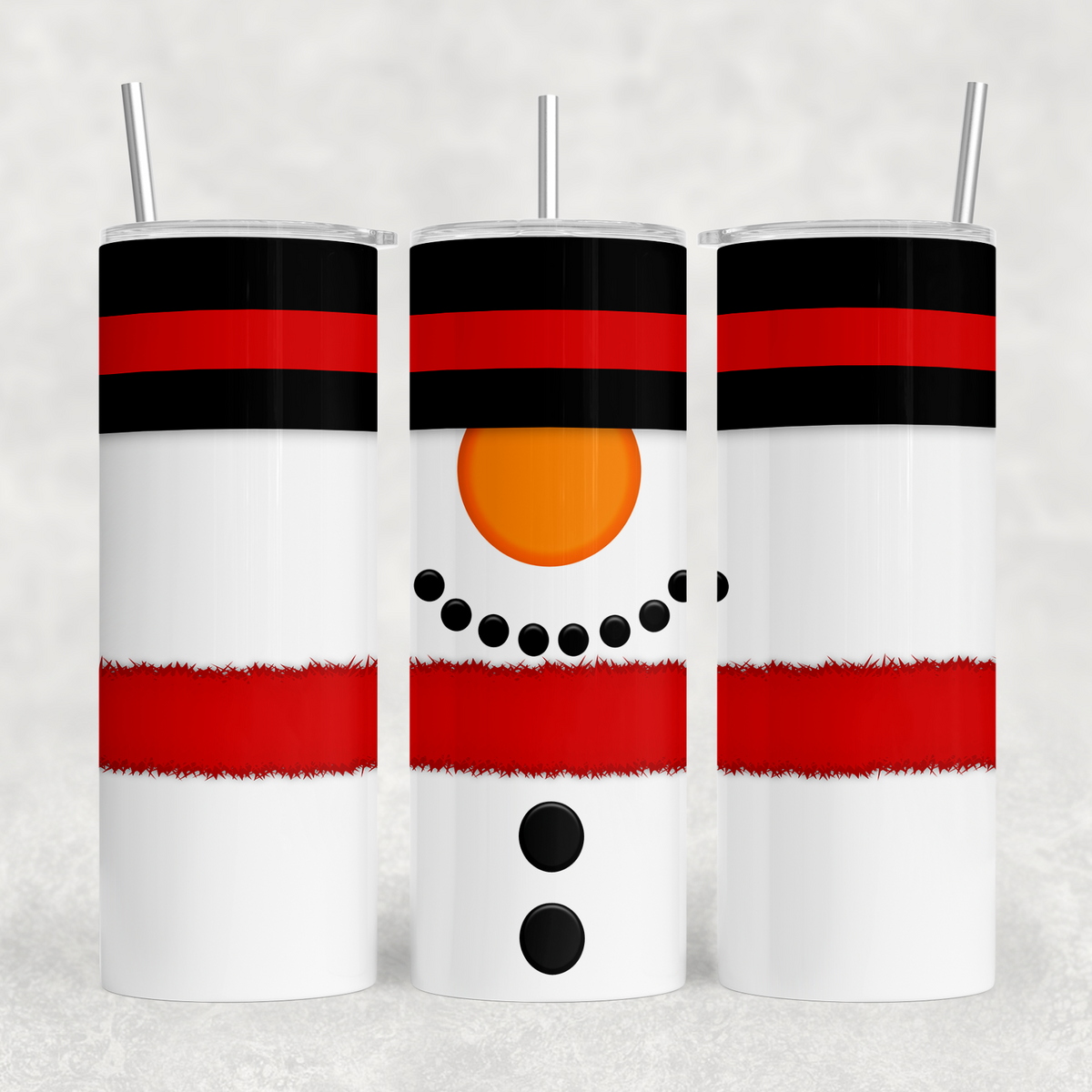 Snowman Face 20oz Sublimation Tumbler Transfer