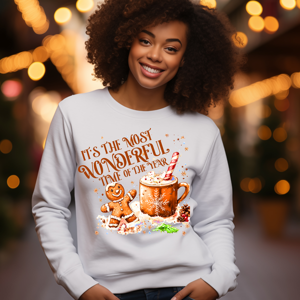 Wonderful Time Gingerbread Hot Cocoa DTF Heat Transfer