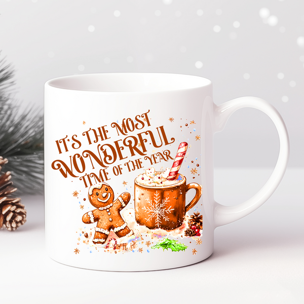 Wonderful Time Gingerbread Hot Cocoa DTF Heat Transfer