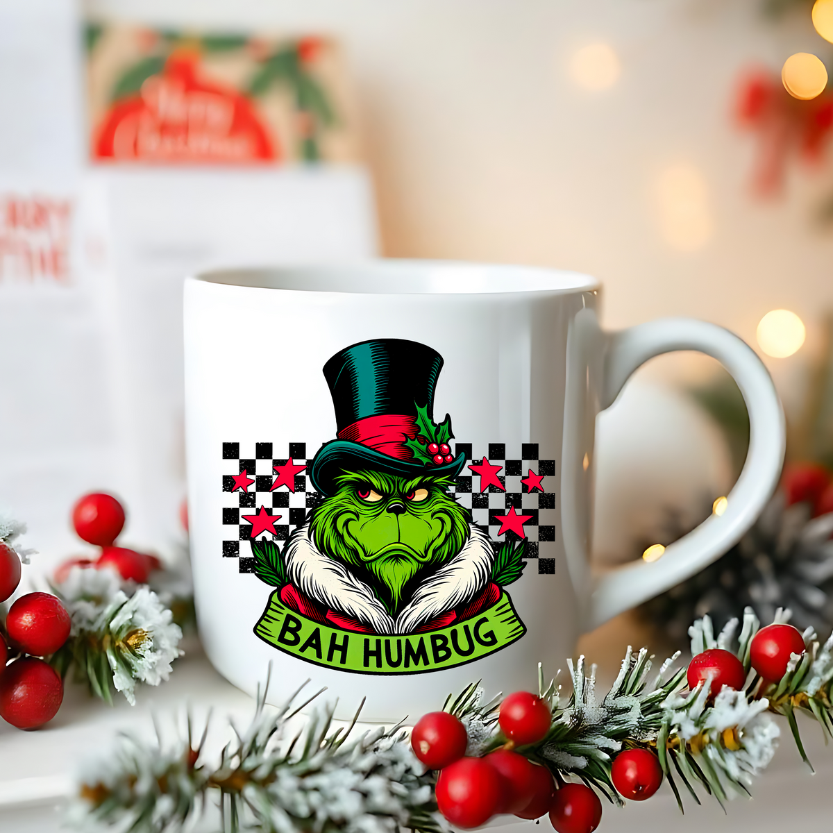 Bah Humbug Mean Green DTF Heat Transfer