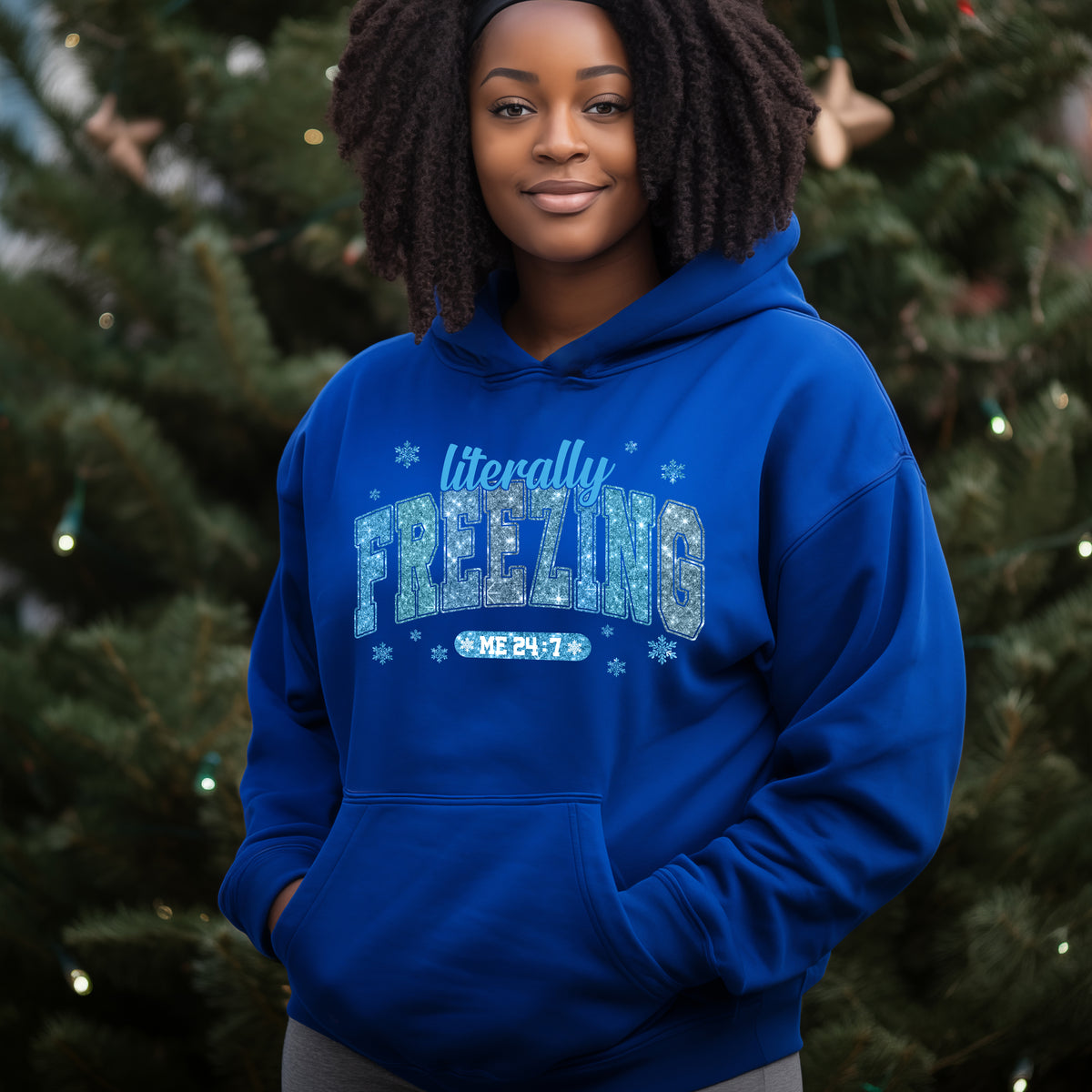 Freezing 24/7 Faux Sparkles DTF Heat Transfer