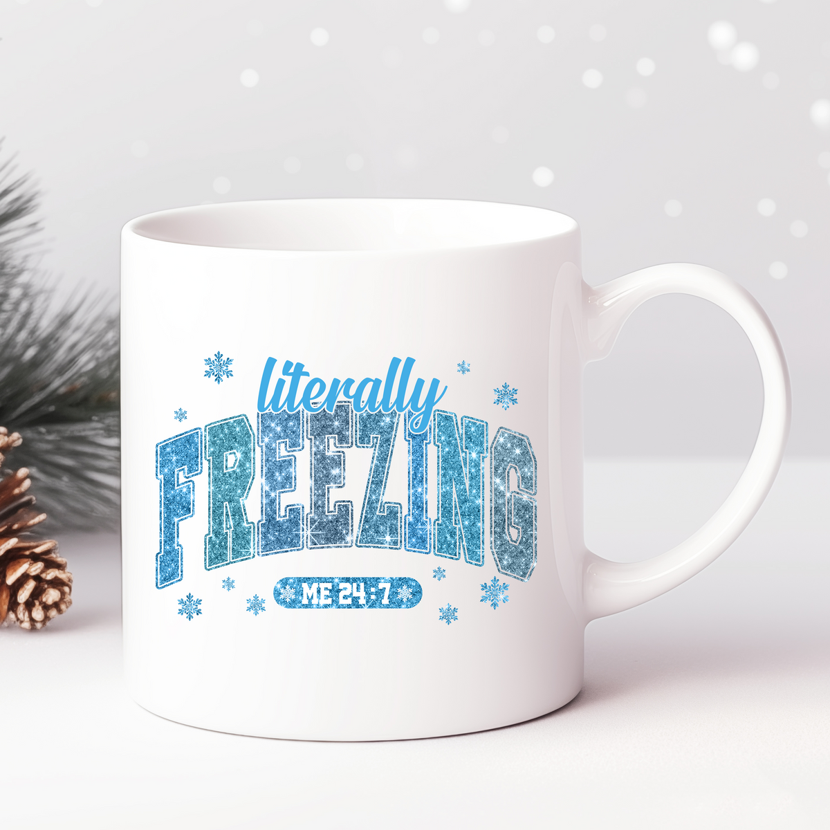 Freezing 24/7 Faux Sparkles DTF Heat Transfer