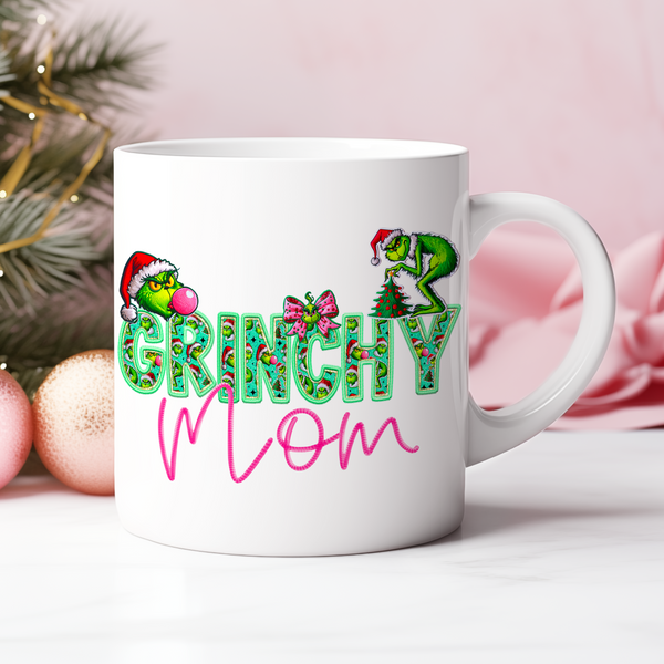 Grinchy Mom UV DTF Transfer