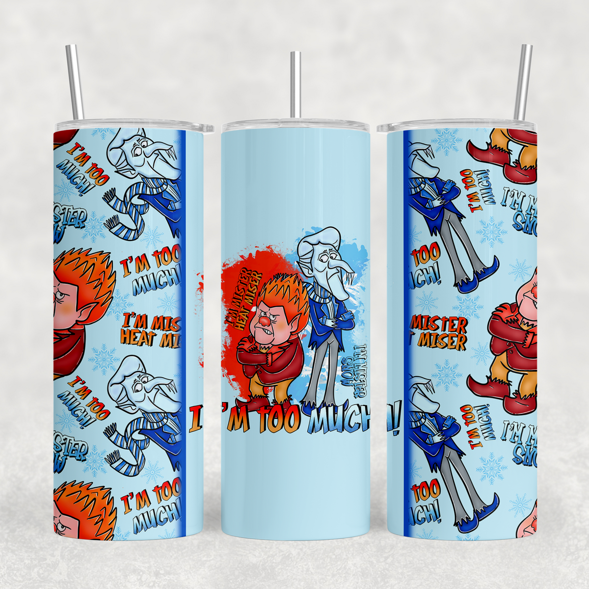 Heat and Snow 20oz Sublimation Tumbler Transfer