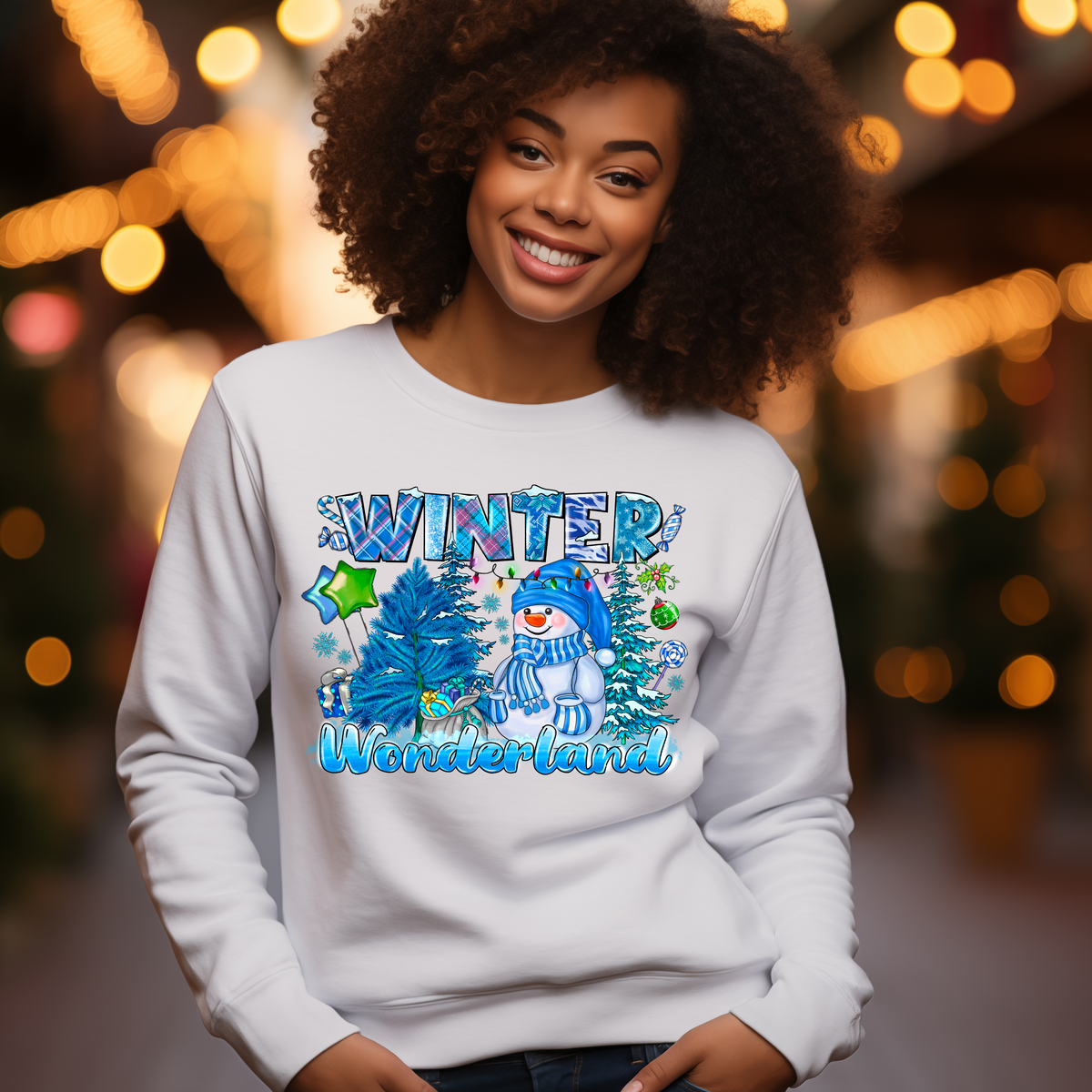 Wonderland Snowman DTF Heat Transfer