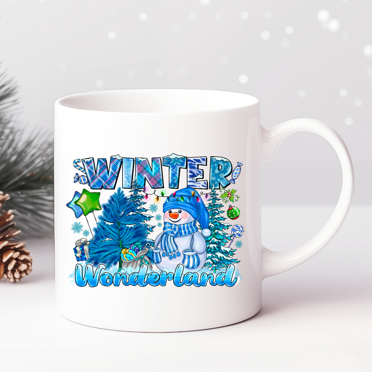 Wonderland Snowman DTF Heat Transfer